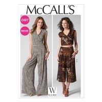 mccalls m7133 missesmiss petite top pants and jumpsuit 379264