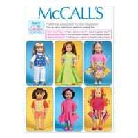 McCalls Patterns M7106 Learn to Sew for Fun Clothes For 18 inch Dolls 350731