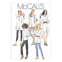 McCall\'s M6124 Misses\'/Miss Petite/Women\'s/Women\'s Petite Shirts In 3 Lengths 378226