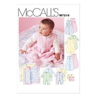 McCall\'s M7219 Infants\' Buntings, Jumpsuits, Hats and Blanket 379952