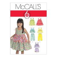 McCall\'s M6017 Toddlers\'/Children\'s Tops, Dresses, Shorts And Pants 378116