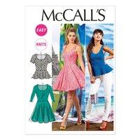 mccalls m6754 misses tops and dresses 378521