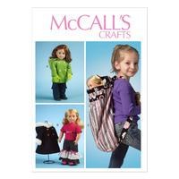 McCall\'s M6854 Clothes For 18 Doll, Accessories and Carrier 378575