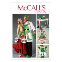 mccalls m6860 aprons oven mitts hat slippers and table leg decorations ...