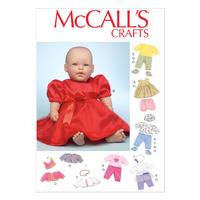 McCall\'s M7066 Clothes and Accessories For 11-12 and 15-16 Baby Dolls 378876