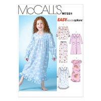 McCall\'s M7221 Children\'s/Girls\' Robe, Gowns, Top and Pants 380165
