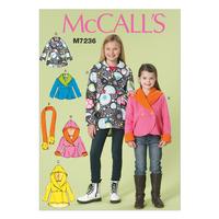 McCall\'s M7236 Children\'s/Girls\' Jackets and Scarf 380199