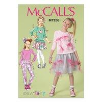 McCall\'s M7238 Girls\'/Girls\' Plus Tops, Skirts and Pants 380203