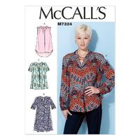 mccalls m7324 misses half placket tops and tunic 380552