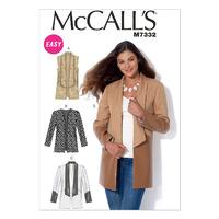 mccalls m7332 misses open front vest and jackets 380567