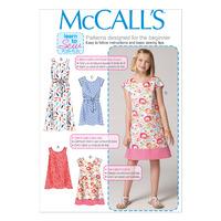 McCall\'s M7111 Children\'s/Girls\' Dresses and Belt 378981