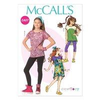 McCall\'s M7114 Children\'s/Girls\' Plus Tops, Dress, Leggings and Head Band 378993