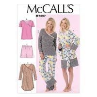 McCall\'s M7297 Misses\'/Women\'s Robe, Belt, Tops, Dress, Shorts and Pants 380355