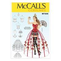 McCall\'s M7306 Corsets, Shorts, Collars, Hoop Skirts and Crown 380388