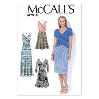 McCall\'s M7319 Misses\' Gathered Waist Dresses 380544