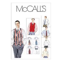McCall\'s M2447 Men\'s Lined Vest, Shirt, Tie In Two Lengths and Bow Tie 377812