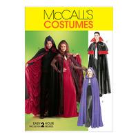 McCall\'s M4139 Misses\'/Men\'s/Teen Boys\' Lined & Unlined Cape Costumes 377896