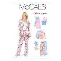 McCall\'s M4979 Misses\'/Miss Petite Top, Camisole, Nightgown, Pants and Slippers 377951
