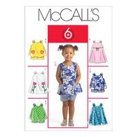 McCall\'s M5416 Toddlers\' Tops, Dresses and Shorts 378018