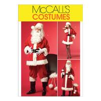 McCall\'s M5550 Misses\'/Men\'s Santa Costumes and Bag 378023