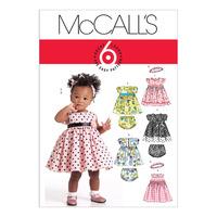 mccalls m5791 infants lined dresses panties and headband 378087