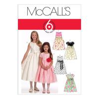 mccalls m5795 childrensgirls lined dresses and sash 378089