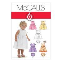 McCall\'s M6015 Infants\' Lined Dresses, Panties And Headband 378112