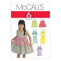 mccalls m6017 toddlerschildrens tops dresses shorts and pants 378116