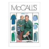 McCall\'s M6236 Boys\'/Men\'s Robe With Tie Belt, Top, Pull-On Pants or Shorts 378309