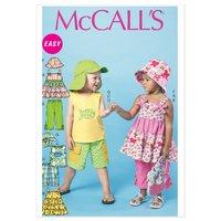 McCall\'s M6495 Toddlers\'/Children\'s Tops, Shorts, Pants and Hats 378399