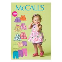 McCall\'s M6912 Infants\' Reversible Top, Dresses; Bloomers and Pants 378628