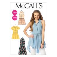 mccalls m6925 missesmiss petite tops tunic and dresses 378637