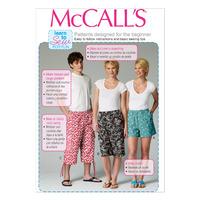 McCall\'s M6933 Misses\'/Men\'s/Teen Boys\' Shorts 378644