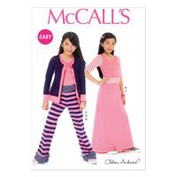 McCall\'s M6985 Girls\'/Girls\' Plus Cardigan, Top, Skirt and Pants 378737
