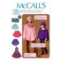 McCall\'s M7012 Children\'s/Girls\' Ponchos, Hat and Scarf 378757