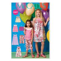 McCall\'s M7148 Children\'s/Girls\' Tops, Dresses, Shorts and Capris 379330