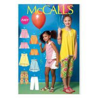 mccalls m7149 childrensgirls tops tunics shorts and capris 379333