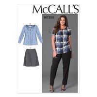 McCall\'s M7258 Women\'s Tops, Skirt and Pants 380258