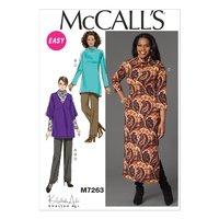 McCall\'s M7263 Misses\'/Women\'s Cardigan, Tunic, Dress and Pants 380277