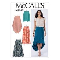 McCall\'s M7363 Misses\' Elastic-Waist Pull-On Skirts 380650