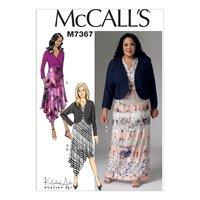 McCall\'s M7367 Misses\'/Women\'s Shrug and Surplice Dresses 380658