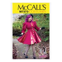 McCall\'s M7373 Fit and Flare or Godet Coats with Stand-Up Collar 380674