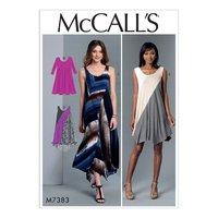 McCall\'s M7383 Misses\' Diagonal-Seam Dresses 380699