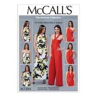 McCall\'s M7384 Misses\' Endless Tie Options Dress and Jumpsuit 380703