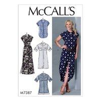 McCall\'s M7387 Misses\' Button-Down Top, Tunic, Dresses and Belt 380709