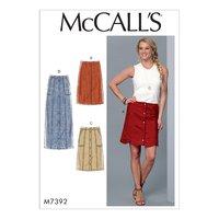 McCall\'s M7392 Misses\' Straight or Scalloped-Hem Skirts 380719