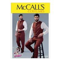 McCall\'s M7399 Men\'s Single or Double-Breasted Vests and Flat-Front Pants 380731