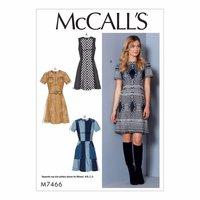 McCall\'s Patterns M7466 - Misses\' Panelled Dresses with Yoke, and Belt 388492
