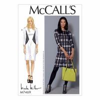 McCall\'s Patterns M7469 - Misses\' Seamed Dresses with Front Hemline Slit and In-Seam Pockets 388495