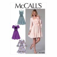 McCall\'s Pattern M7500 - Misses\' Gathered and Ruched Dresses 388526